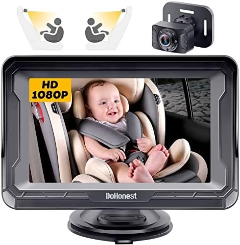DoHonest Baby Car Camera HD 1080P, 4.3-Inch Monitor